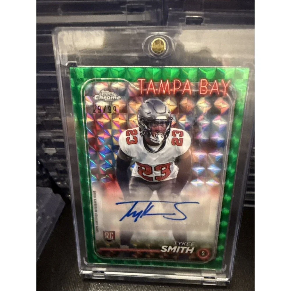2024 Chrome Rookie Green Geometric Refractor 10/99 Tykee Smith Auto RC 🔥💥